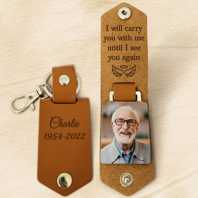 21 Best Sympathy Gifts for Loss of Father | Benicee Shop 44 Personalized-Leather-Keychain