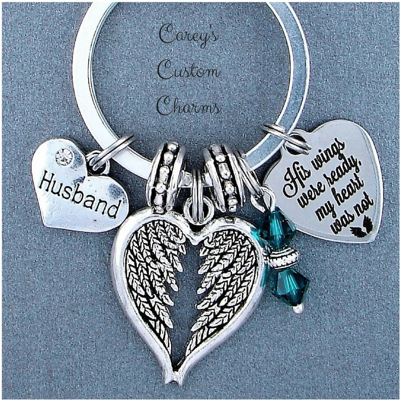 25 Memorial Gifts For Loss Of Husband Soothe Anyone's Heart 36 Husband-Memorial-Key-Chain
