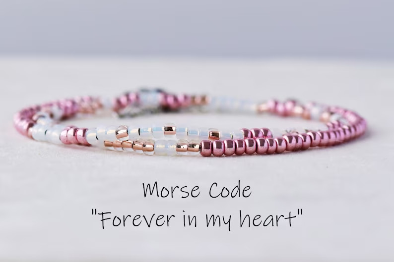 25 Memorial Gifts For Loss Of Husband Soothe Anyone's Heart 37 Morse Code Bracelet
