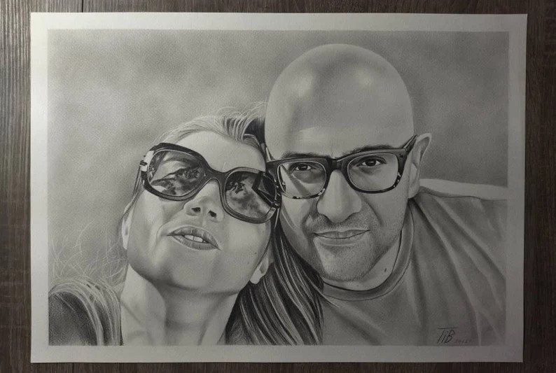 25 Memorial Gifts For Loss Of Husband Soothe Anyone's Heart 42 Pencil-Portrait-Drawing