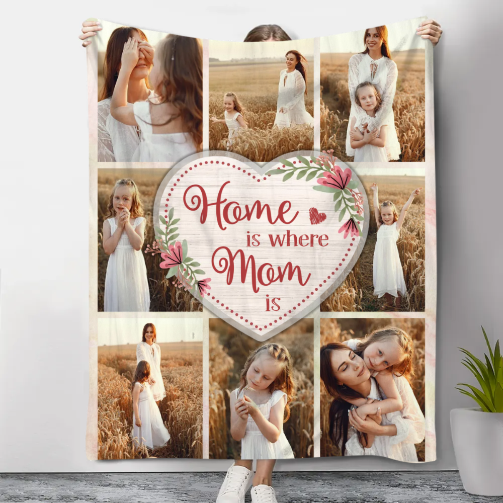 35 Best Valentine’s day Gift For Mom Warm Her Heart 46 Custom-Photo-Collage-Blanket