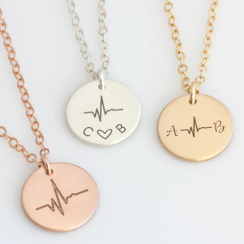 35 Best Valentine’s day Gift For Mom Warm Her Heart 52 Personalized-Heartbeat-Necklace