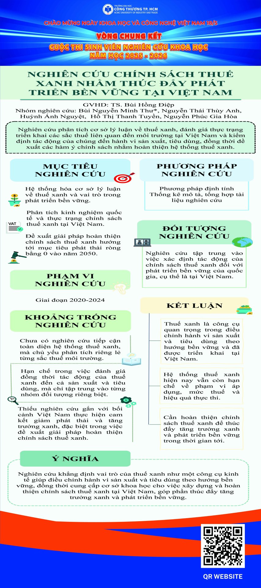 11. Nghiên cứu chính sách thuế xanh nhằm thúc đẩy phát triển bền vững ở Việt Nam