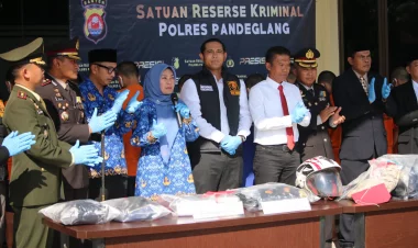 Polres Pandeglang Gelar Konferensi Pers Bersama Forkopimda