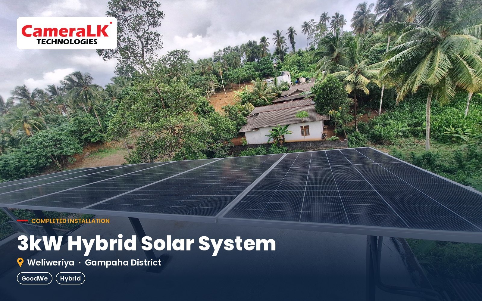 3kW Hybrid Solar System – Weliweriya