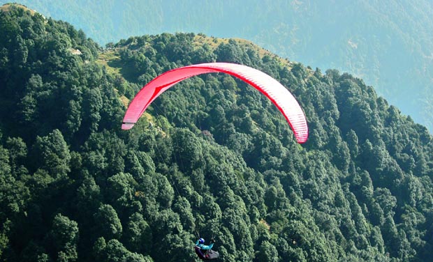 A pilot in action on the final day of the Paragliding World Cup at Bir Billing in Himachal Pradesh on Saturday. A pilot in action on the final day of the Paragliding World Cup at Bir Billing in Himachal Pradesh on Saturday.