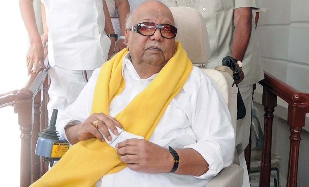 DMK chief M. Karunanidhi coming out of the Assembly in his wheel chair on Thursday complaining that no special seating arrangement has been made in the assembly for his participation. DMK chief M. Karunanidhi coming out of the Assembly in his wheel chair on Thursday complaining that no special seating arrangement has been made in the assembly for his participation.