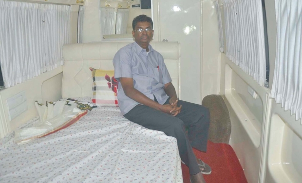 Excise minister Satish Jarkiholi at a makeshift structure in a graveyard in Belagavi where he spent Saturday night to dispel superstitious beliefs Excise minister Satish Jarkiholi at a makeshift structure in a graveyard in Belagavi where he spent Saturday night to dispel superstitious beliefs