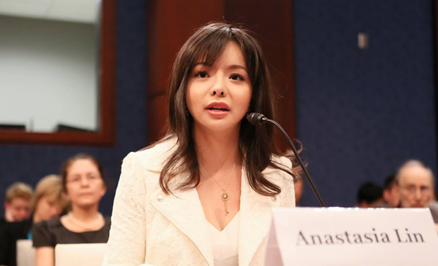 Anastasia Lin, a 25-year-old actress crowned Miss World Canada in May (Photo: Facebook) Anastasia Lin, a 25-year-old actress crowned Miss World Canada in May (Photo: Facebook)