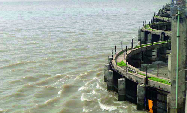 The water at Jurala reservoir reaches the full tank level due to fresh inflows on account of rains on Thursday. The water at Jurala reservoir reaches the full tank level due to fresh inflows on account of rains on Thursday.