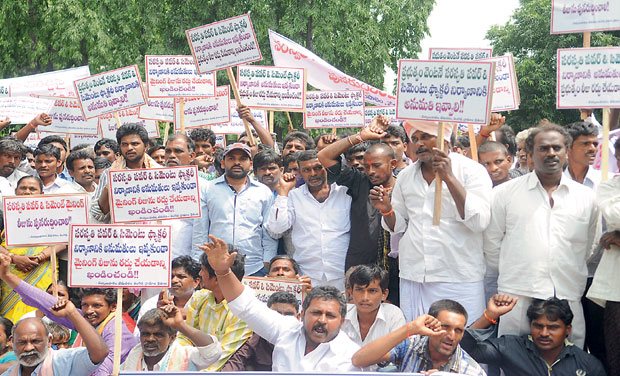 Image result for protests against chandrababu