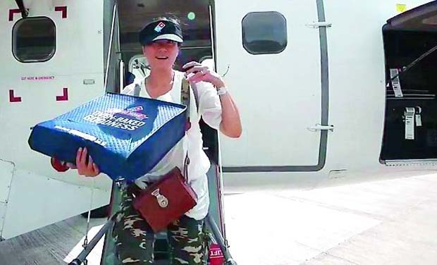 Pizza delivery in the islands of Saba and St Eustatius. Image via Web. Pizza delivery in the islands of Saba and St Eustatius. Image via Web.