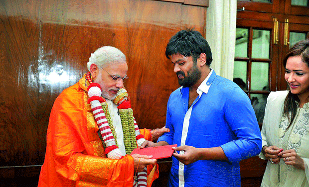 On the guest list: PM Narendra Modi with Manchu Manoj and Lakshmi Manchu On the guest list: PM Narendra Modi with Manchu Manoj and Lakshmi Manchu