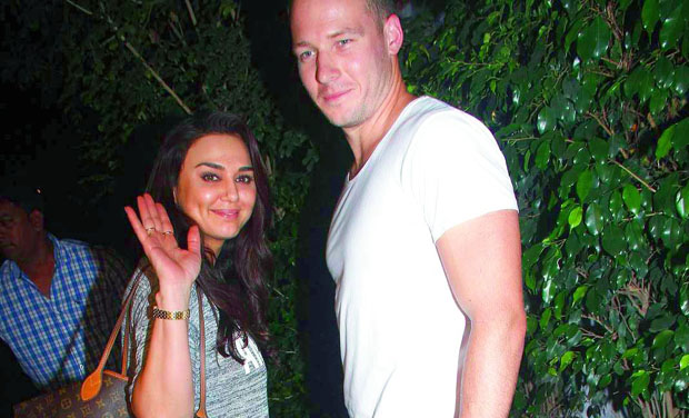 We have often seen Preity with a poker face whenever cameras are around her, this time, the actress was all smiles for the shutterbug and even posed with her date. We have often seen Preity with a poker face whenever cameras are around her, this time, the actress was all smiles for the shutterbug and even posed with her date.
