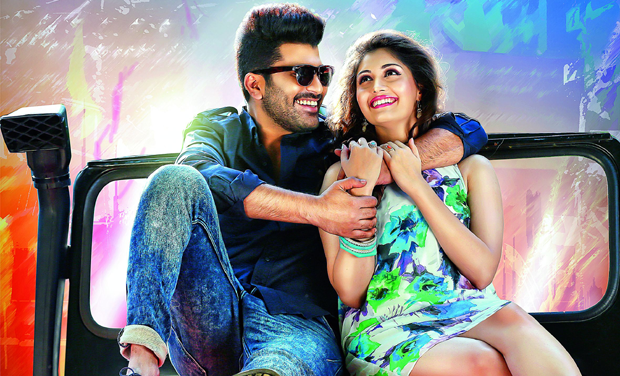 Sharwanand and Surabhi in a still from Express Raja Sharwanand and Surabhi in a still from Express Raja