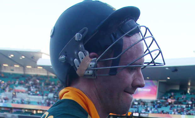 South Africa captain AB de Villiers after his innings against West Indies in Sydney on Friday. (Photo: AP) South Africa captain AB de Villiers after his innings against West Indies in Sydney on Friday. (Photo: AP)