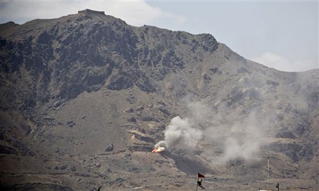An April 21 raid on a missile base in the rebel-held capital triggered explosions that killed 38 people and wounded 532. (Photo: AP) An April 21 raid on a missile base in the rebel-held capital triggered explosions that killed 38 people and wounded 532. (Photo: AP)