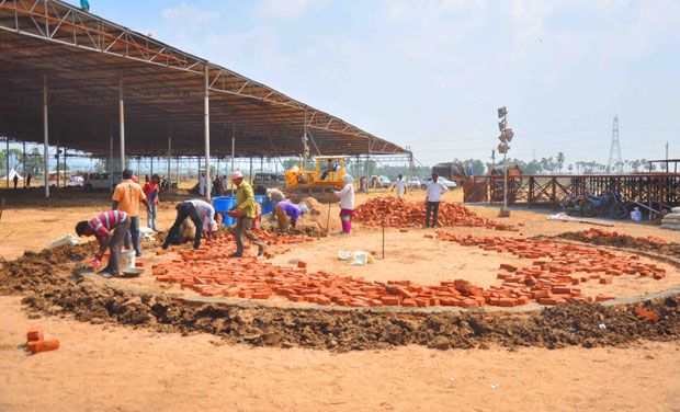 Amdhra Pradesh gears up for the foundation laying ceremony of Amaravati (Photo: DC) Amdhra Pradesh gears up for the foundation laying ceremony of Amaravati (Photo: DC)