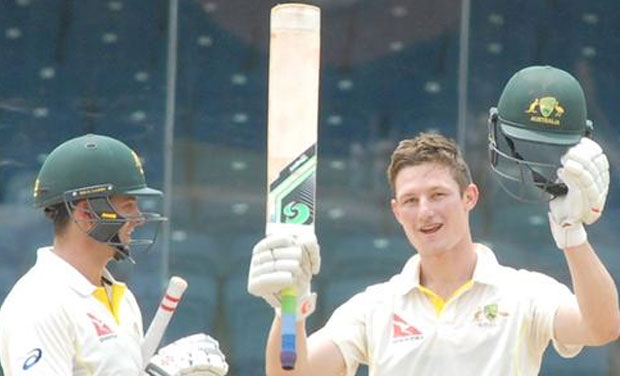 Australian opener Cameron Bancroft's strokeful 150 powered Australia A to a crucial first innings lead on Day 2 of the second four-day unofficial cricket 'Test' at the MA Chidambaram Stadium in Chennai on Thursday. (Photo: BCCI/Twitter) Australian opener Cameron Bancroft's strokeful 150 powered Australia A to a crucial first innings lead on Day 2 of the second four-day unofficial cricket 'Test' at the MA Chidambaram Stadium in Chennai on Thursday. (Photo: BCCI/Twitter)