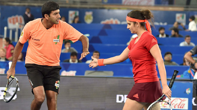 Sania and Bopanna, competing in the International Premier Tennis League (IPTL) for Indian Aces, have lost only one mixed-doubles contest in the ongoing edition. (Photo: PTI) Sania and Bopanna, competing in the International Premier Tennis League (IPTL) for Indian Aces, have lost only one mixed-doubles contest in the ongoing edition. (Photo: PTI)