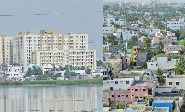 Kancheepuram has the maximum number of own houses when compared with Chennai Kancheepuram has the maximum number of own houses when compared with Chennai