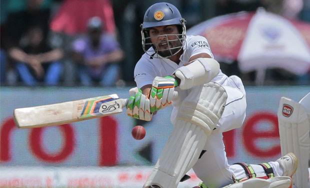 Sri Lankan keeper-batsman Dinesh Chandimal put on 79 runs with his skipper Angelo Mathews as both batsmen struck half-centuries that enabled Lanka to cross the 100-run mark and get a fighting total on the board. (Photo: AP) Sri Lankan keeper-batsman Dinesh Chandimal put on 79 runs with his skipper Angelo Mathews as both batsmen struck half-centuries that enabled Lanka to cross the 100-run mark and get a fighting total on the board. (Photo: AP)