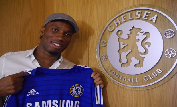 "I am excited for this next chapter of my career," said Didier Drogba, who was pictured posing with Chelsea's new home shirt. Photo: Twitter "I am excited for this next chapter of my career," said Didier Drogba, who was pictured posing with Chelsea's new home shirt. Photo: Twitter