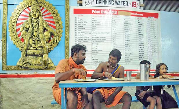 The pressure tactics of Sabarimala officials include denying water and electricity for voluntary organisations which serve free food after paying for electricity. The pressure tactics of Sabarimala officials include denying water and electricity for voluntary organisations which serve free food after paying for electricity.