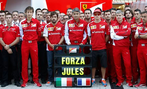 Alonso Raikkonen Honour Jules Bianchi
