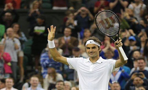 Roger Federer, the seven-time champion, hopes to have an easy time against the Colombian world number 35 Santiago Giraldo in the third round of Wimbledon. Photo: AP Roger Federer, the seven-time champion, hopes to have an easy time against the Colombian world number 35 Santiago Giraldo in the third round of Wimbledon. Photo: AP