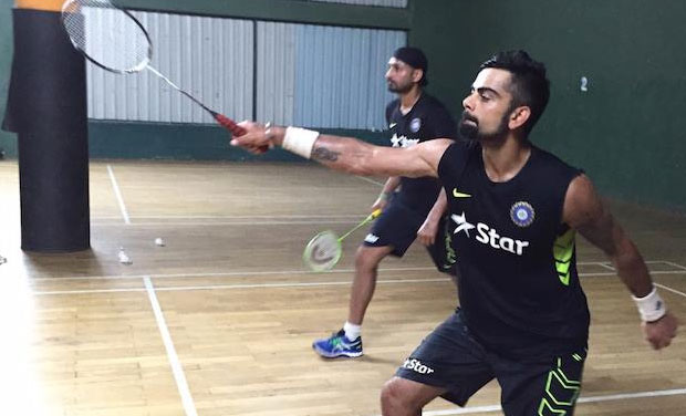 Fresh from their win in the series-levelling second cricket Test against Sri Lanka, some Indian players including captain Virat Kohli were on Tuesday seen enjoying a game of badminton in Colombo on Tuesday. (Photo: Facebook/Indian Cricket Team) Fresh from their win in the series-levelling second cricket Test against Sri Lanka, some Indian players including captain Virat Kohli were on Tuesday seen enjoying a game of badminton in Colombo on Tuesday. (Photo: Facebook/Indian Cricket Team)