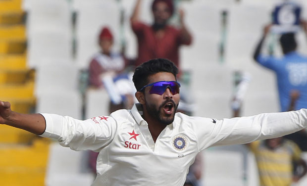 All-rounder Ravindra Jadeja, who ended up with a match haul of 8-76, though said that the much-hyped IS Bindra pitch was not as bad as it was made out to be. (Photo: AP) All-rounder Ravindra Jadeja, who ended up with a match haul of 8-76, though said that the much-hyped IS Bindra pitch was not as bad as it was made out to be. (Photo: AP)