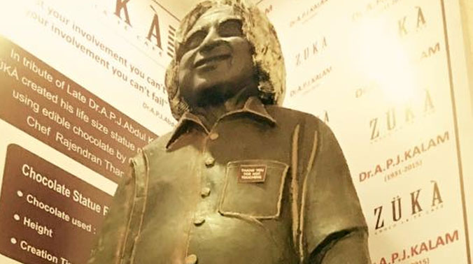 Image of the chocolate model of late President Abdul Kalam. (Picture Courtesy: Facebook) Image of the chocolate model of late President Abdul Kalam. (Picture Courtesy: Facebook)