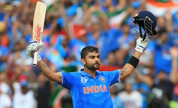 Virat Kohli also put on a crucial 129-run second wicket stand with Shikhar Dhawan (73) before coupling with Suresh Raina (74) for the third wicket to yield another 110 runs, to take India to a competitive 300 for seven. (Photo: AP) Virat Kohli also put on a crucial 129-run second wicket stand with Shikhar Dhawan (73) before coupling with Suresh Raina (74) for the third wicket to yield another 110 runs, to take India to a competitive 300 for seven. (Photo: AP)