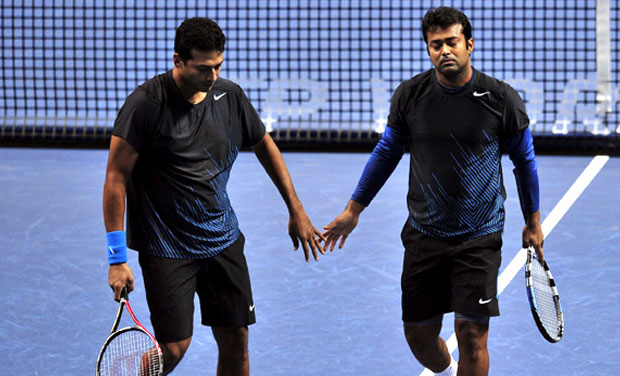 In a rare treat for tennis lovers, Leander Paes, Mahesh Bhupathi and Sania Mirza will be seen in action again when they take part in an exhibition mixed doubles match at the Netaji Indoor Stadium here on November 25. (Photo: AFP) In a rare treat for tennis lovers, Leander Paes, Mahesh Bhupathi and Sania Mirza will be seen in action again when they take part in an exhibition mixed doubles match at the Netaji Indoor Stadium here on November 25. (Photo: AFP)