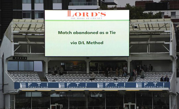 The D/L method in cricket, used to calculate targets for the team batting second in rain-interrupted matches and bad weather, will now be known as D/L/S (Photo: AFP) The D/L method in cricket, used to calculate targets for the team batting second in rain-interrupted matches and bad weather, will now be known as D/L/S (Photo: AFP)