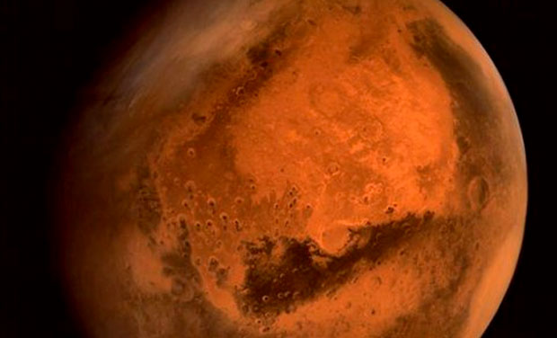 The latest picture taken by ISRO's Mars Orbiter shows the complete Red Planet (Photo: ISRO) The latest picture taken by ISRO's Mars Orbiter shows the complete Red Planet (Photo: ISRO)