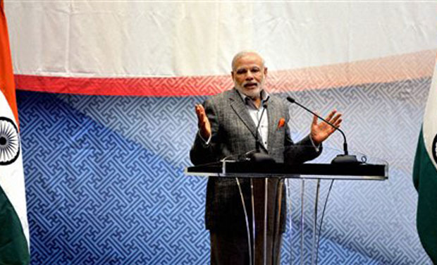 Modi said several international financial institutions like World Bank and IMF are predicting even faster growth in the coming years. (Photo: AP) Modi said several international financial institutions like World Bank and IMF are predicting even faster growth in the coming years. (Photo: AP)