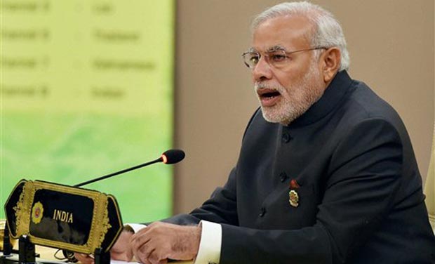 Prime Minister Narendra Modi addressing a session during the 12th India-ASEAN Summit at Nay Pyi Taw in Myanmar on Wednesday. (Photo: PTI) Prime Minister Narendra Modi addressing a session during the 12th India-ASEAN Summit at Nay Pyi Taw in Myanmar on Wednesday. (Photo: PTI)