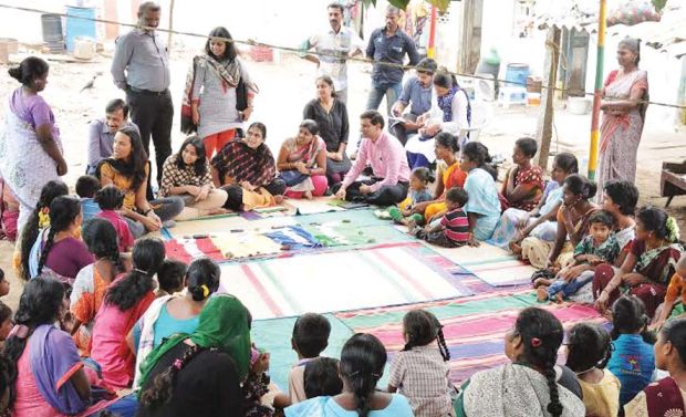 GlaxoSmithKline Consumer Healthcare Ltd. executive vice president, marketing, Jayant Singh heading a meeting with the mothers of the malnourished children, at Appar Nagar on Thursday. GlaxoSmithKline Consumer Healthcare Ltd. executive vice president, marketing, Jayant Singh heading a meeting with the mothers of the malnourished children, at Appar Nagar on Thursday.