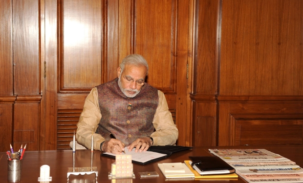 PM Narendra Modi at PMO PM Narendra Modi at PMO