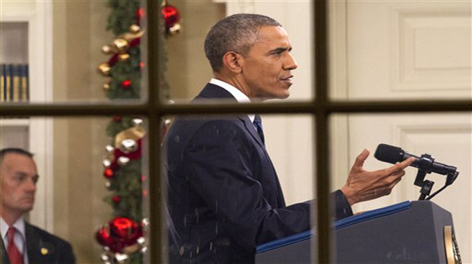President Obama addresses the nation from the Oval Office at the White House in Washington. (Photo: AP) President Obama addresses the nation from the Oval Office at the White House in Washington. (Photo: AP)