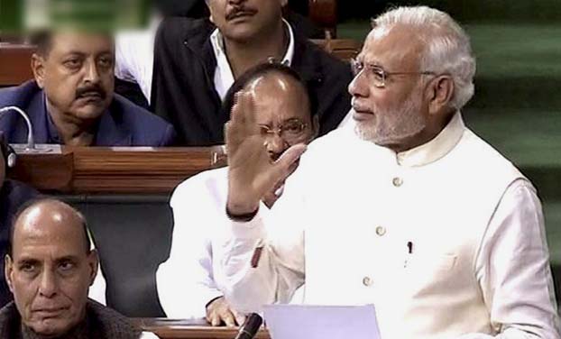 Prime Minister Narendra Modi speaks in Lok Sabha during the second day of winter session of Parliament in New Delhi. (Photo: PTI) Prime Minister Narendra Modi speaks in Lok Sabha during the second day of winter session of Parliament in New Delhi. (Photo: PTI)