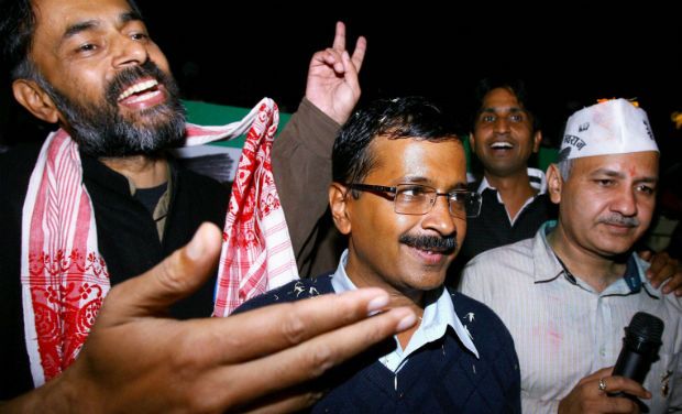 Image result for yogendra yadav kejriwal