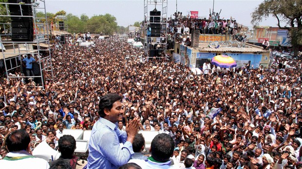 Jaganmohan Reddy during a road show. (Photo: PTI) Jaganmohan Reddy during a road show. (Photo: PTI)