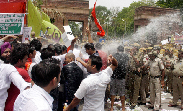 Students protesting over the FYUP row (Photo: DC/PTI) Students protesting over the FYUP row (Photo: DC/PTI)