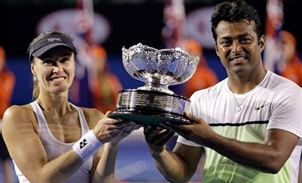 Martina Hingis, who returned to the tour to play doubles in 2013 teamed up with Leander Paes for the first time at the Australian Open. (Photo: AP) Martina Hingis, who returned to the tour to play doubles in 2013 teamed up with Leander Paes for the first time at the Australian Open. (Photo: AP)