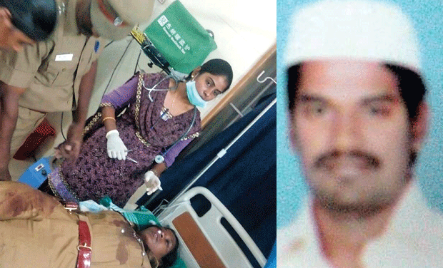 (Left) Policemen who were injured in stone-pelting by Muslim outfits being treated at a hospital in Ambur on Saturday night. (Right) Shameel Basha (Photo: DC) (Left) Policemen who were injured in stone-pelting by Muslim outfits being treated at a hospital in Ambur on Saturday night. (Right) Shameel Basha (Photo: DC)