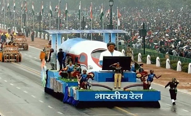 A tableau depicting the design of the proposed high-speed train. (Photo: DD news screen grab) A tableau depicting the design of the proposed high-speed train. (Photo: DD news screen grab)