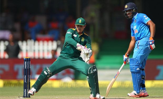 With India needing 22 off the last two overs, captain Mahendra Singh Dhoni failed to finish the job after Rohit (150 runs off 133 balls) got out in the 47th over. (Photo: BCCI) With India needing 22 off the last two overs, captain Mahendra Singh Dhoni failed to finish the job after Rohit (150 runs off 133 balls) got out in the 47th over. (Photo: BCCI)
